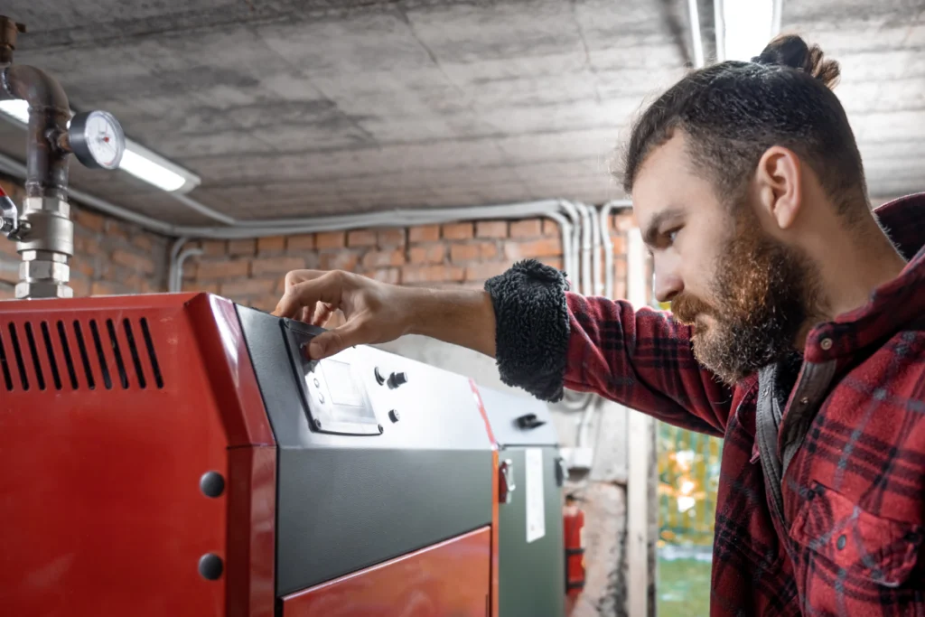 man-using-generator